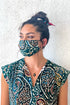 Maschera reversibile in seta "Ikat Paisley".